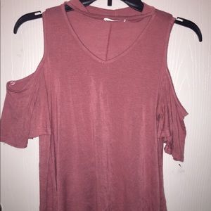 Women’s off the shoulder mock choker blouse